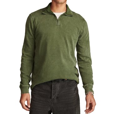 Lucky Brand Men's Weekend Slub Half Zip Mock Shirt
