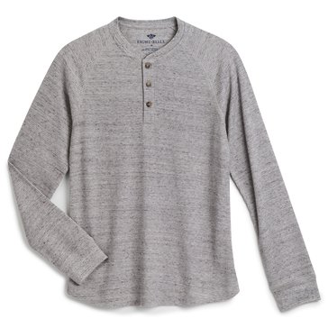 Eight Bells Men's Long Sleeve Thermal Waffle Henley Shirt 