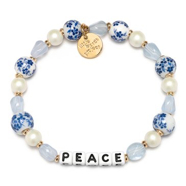Little Words Project Peace Beaded Stretch Bracelet