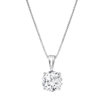 Evolv. 3/4 cttw Lab Grown Diamond Solitaire Pendant Necklace