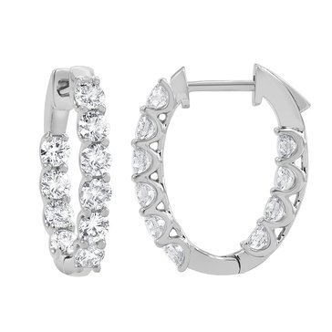 Evolv. 2 cttw Lab Grown Diamond Hoop Earrings