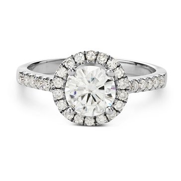 Charles & Colvard Forever Bright 1 1/3 cttw Moissanite Halo Engagement Ring