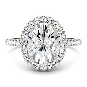 Charles & Colvard Forever Bright 3 1/2 cttw Moissanite Halo Engagement Ring