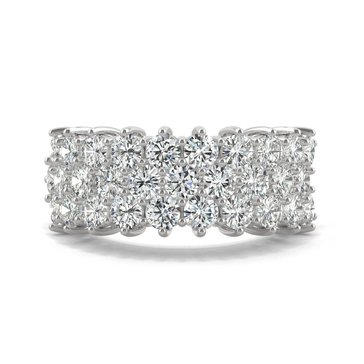 Charles & Colvard Forever Bright 3 cttw Moissanite Three Row Band
