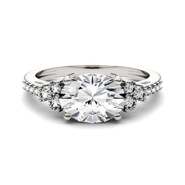 Charles & Colvard Forever Bright 2 1/3 cttw Moissanite Engagement Ring