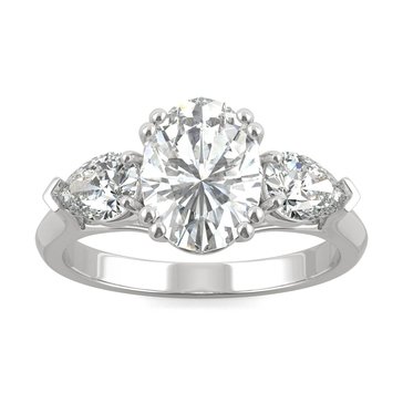 Charles & Colvard Forever Bright 3 cttw Moissanite Three Stone Ring