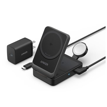 Anker Qi 2.0 MagGo 15W Wireless Foldable 3-in-1 Charging Station