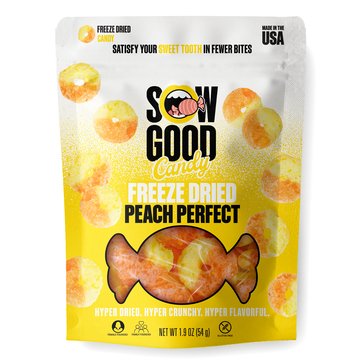 Sow Good Freeze Dried Peach Perfect Candy, 1.9oz