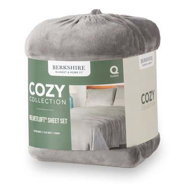 Berkshire Solid Velvetloft Plush 4-Piece Sheet Set