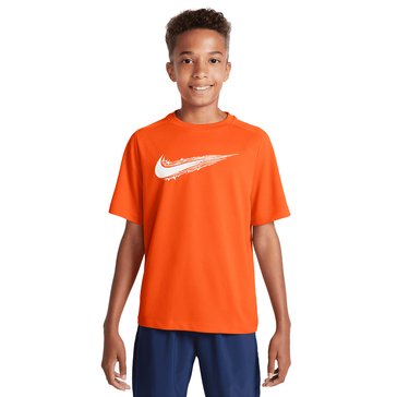 Nike Big Boys' Dri-Fit Swoosh Logo Tee