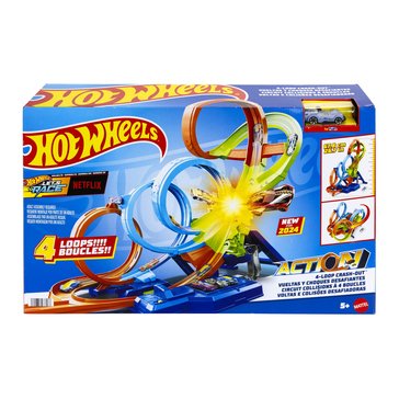 Hot Wheels 4-Loop Crash-Out Track Set