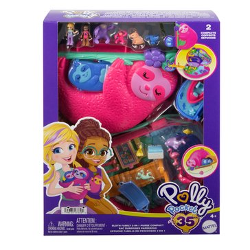 Polly Pocket Sloth Family 2-In-1 Purse Compact