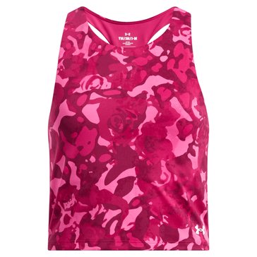 Under Armour Big Girls' Printed Motion Crop Tank Top