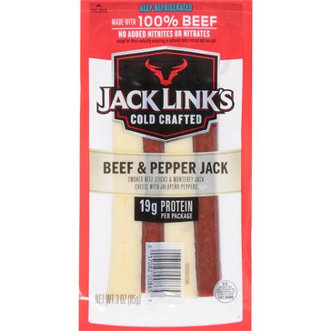 Jack Links Crafted Combo Beef & Cheddar Stick, 3oz