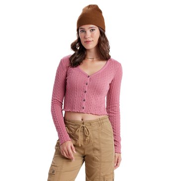Unionbay Women's Maize Pointelle Button Front Top