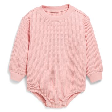 Old Navy Baby Girls' Long Sleeve Waffle Value Bubble Onesie