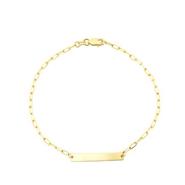 ID Bracelet on Paperclip Chain