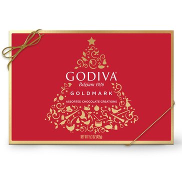 GODIVA Holiday Goldmark Assorted Chocolate Giftbox,  36-Pieces