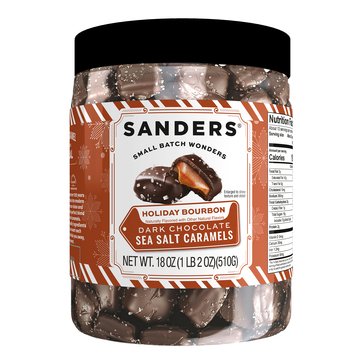 Sanders Dark Chocolate Bourbon Sea Salt Caramels 18oz