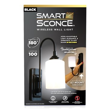 As Seen On TV Smart Scone Black Wireless Wall Light