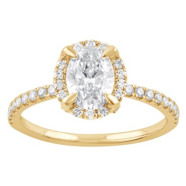 Evolv. 1 1/4 cttw Lab Grown Diamond Oval Cut Engagement Ring