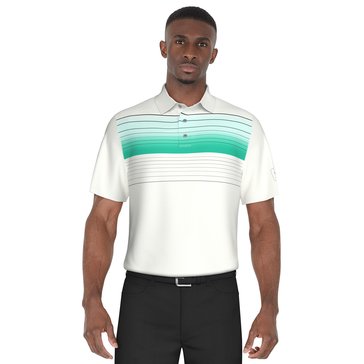 PGA Tour Men's Short Sleeve Fine Line Energy Chest Print Polo 