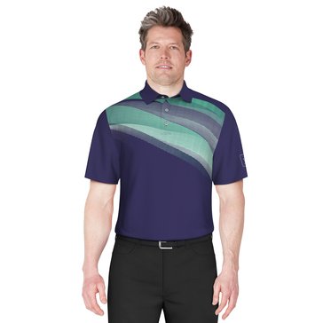 PGA Tour Men's Short Sleeve Solarized Asymmetric Print Polo