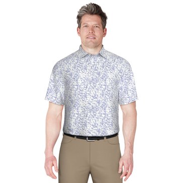 PGA Tour Men's Short Sleeve Clustered Geo Print Polo 