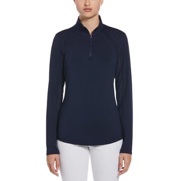 PGA Tour Women's Long Sleeve Solid Sun Protection with Under Sleeve