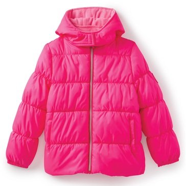 Pink Platinum Toddler Girls' Solid Puffer Coat
