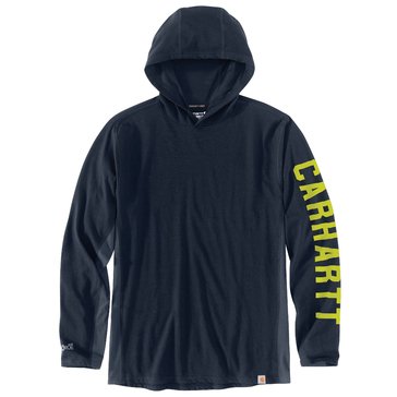 Carhartt Men's Force Relaxed Fit Midweight Long-Sleeve Logo Graphic Hooded T-Shirt