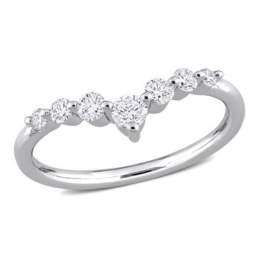 Created Forever 3/8 cttw Lab Grown Diamond Chevron Ring