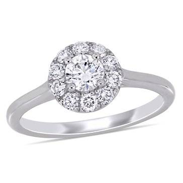 Created Forever 5/8 cttw Lab Grown Diamond Halo Engagement Ring