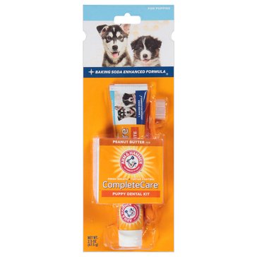 Arm & Hammer Complete Care Toothpaste Small Toothbrush And Microfiber Brush Puppy Dental Kit