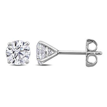 Created Forever 1 cttw Lab Grown Diamond Martini Style Stud Earrings