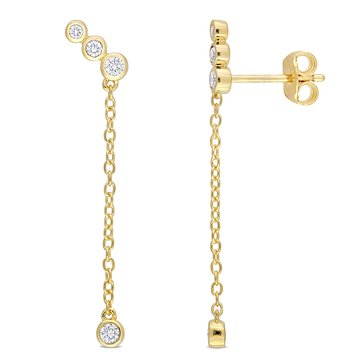 Created Forever 1/5 cttw Lab Grown Diamond Dangle Earrings