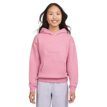 Champion Big Girls' Tonal Logo Fleece Hoodie
