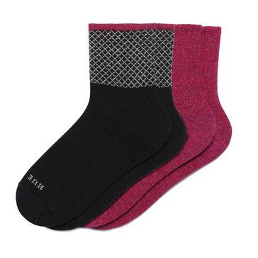 Hue Women's Wool Blend Mini Crew Socks 2-Pack