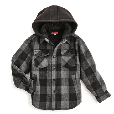 Liberty & Valor Big Boys' Sherpa Hooded Flannel
