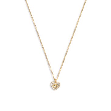 Coach Pave Heart Short Pendant Necklace