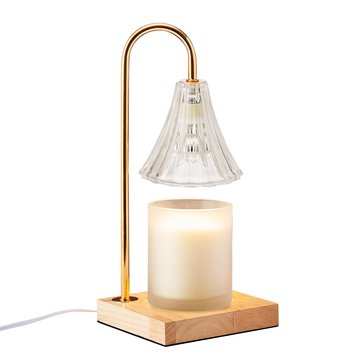 Mikasa Scallop Glass Shade Electric Candle Warmer Lamp