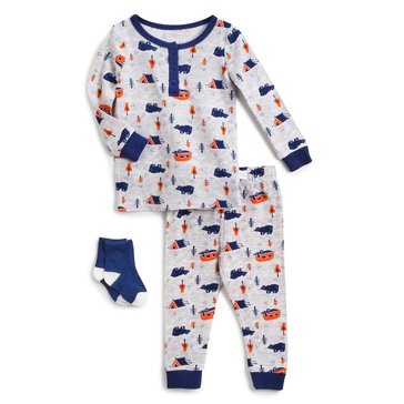 Sleep On It Infant Boys' Sleep Set with Socks 3-Piece