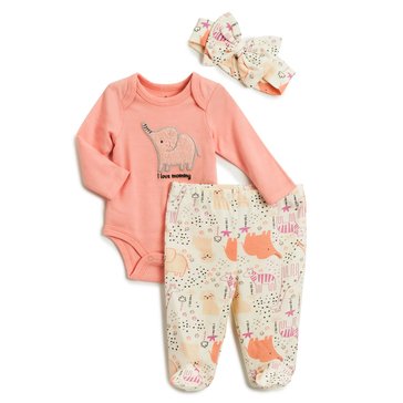 Wanderling Baby Girls' 3-Piece Layette Set