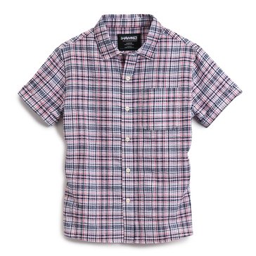 Tony Hawk Little Boys' Plaid Woven Short Sleeve Shirt