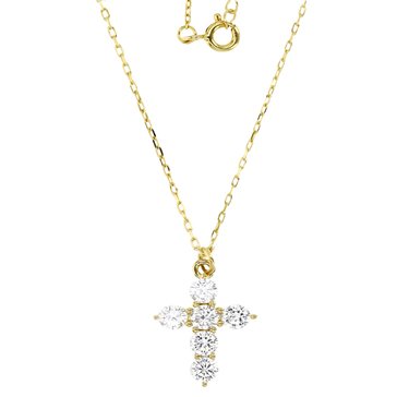 Lulea Cross CZ Necklace
