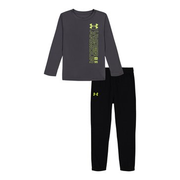 Under Armour Little Boys' Side Hit Long Sleeve Jogger Set