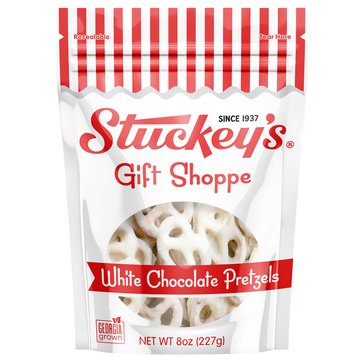 Stuckey's Red White Collection White Chocolate Pretzels, 8oz
