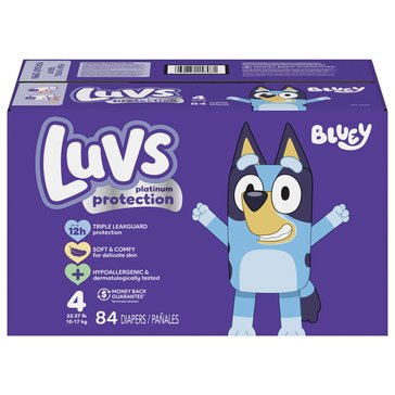 Luvs Platinum Diapers Big Pack Size 4 84 COUNT