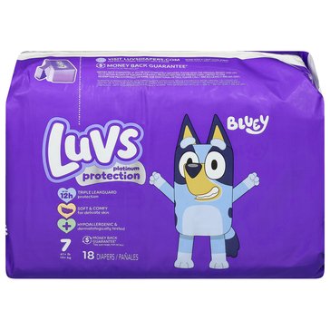 Luvs Platinum Diapers Jumbo Pack Size 7 18 COUNT