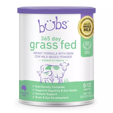 Aussie Bubs 365 Day Grass Fed Cow Milk Based Infant Formula